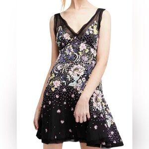 Free People Intimately black floral dress